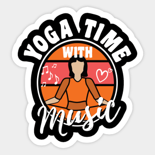 Yoga time with music Sticker